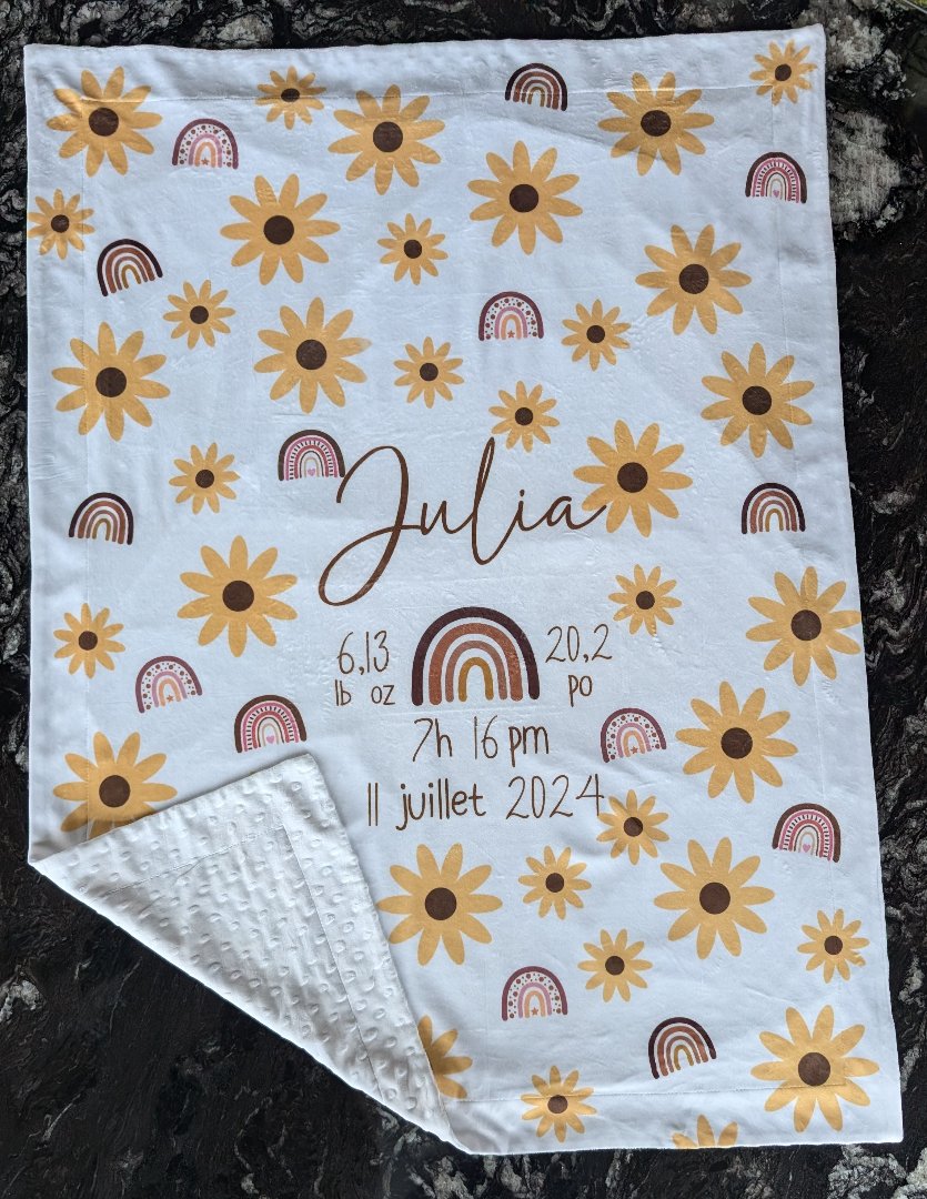 Couverture de bébé personnalisable